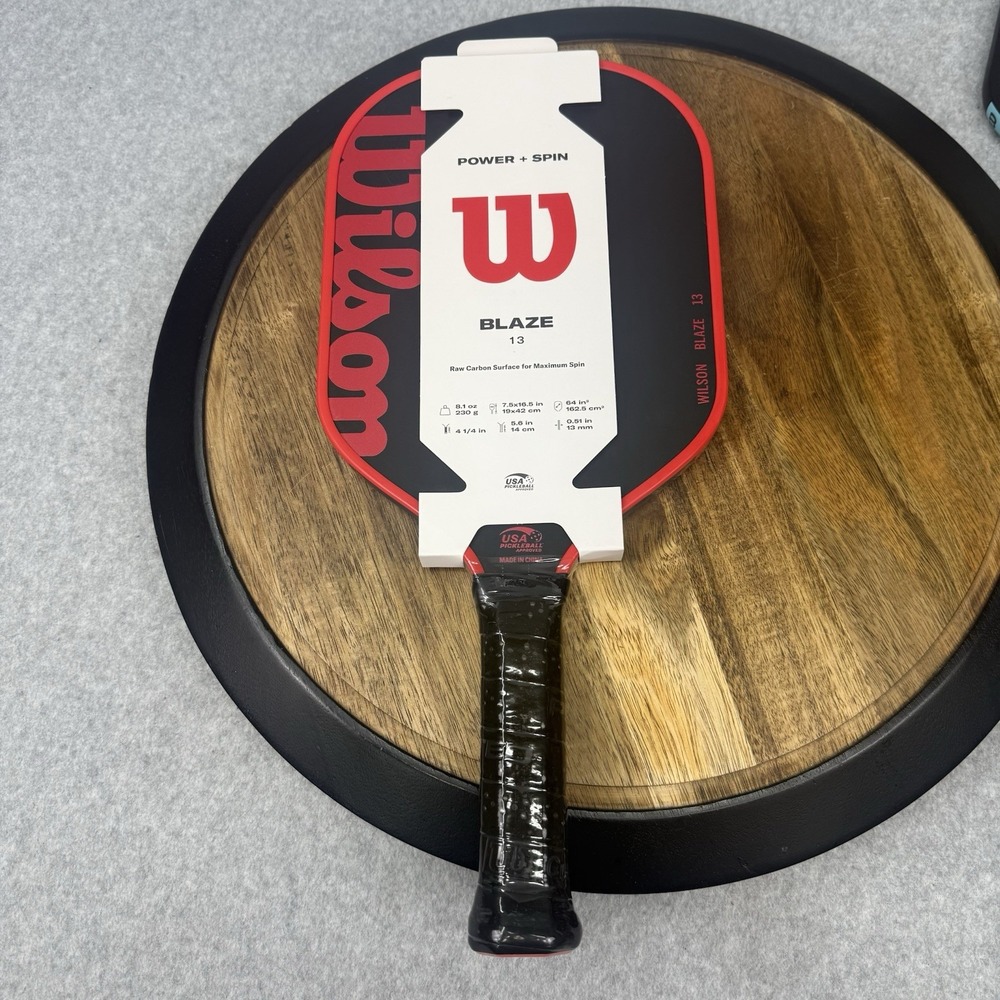 Wilson Black Blaze 13 Thermoformed Edge Elongated Shape Pickleball Paddle